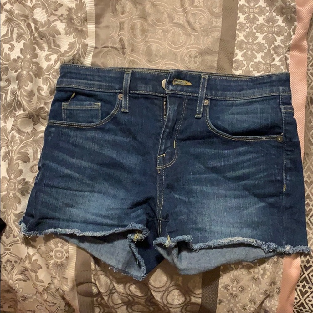 Denim jean shorts.